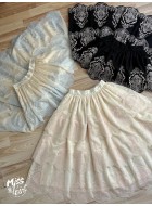 Miss Point Point Garden Embroidered 3-Tier Skirt(Reservation/3 Colours/Full Payment Without Shipping)